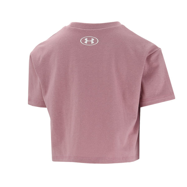 Remera Entrenamiento Under Armouer Crop Sstyle Logo Niña