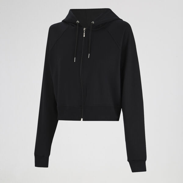 Buzo Loop Up Lounge Soft para Mujer - Comfort Blend - Crop/ Con Cierre