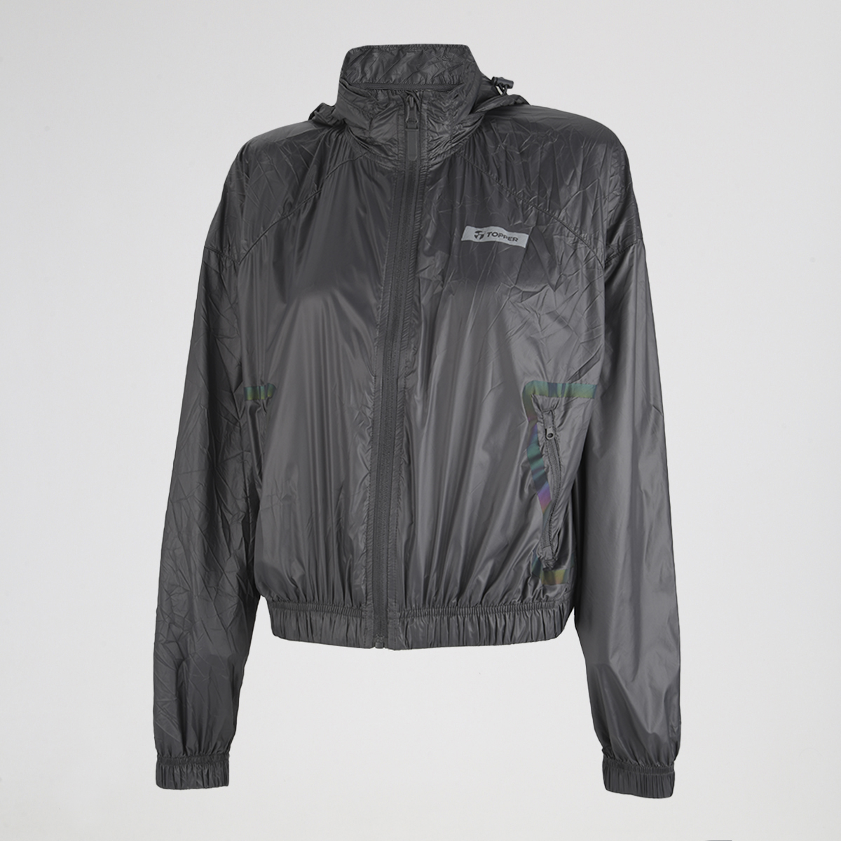 Campera Running Topper Crinkled Mujer,  image number null